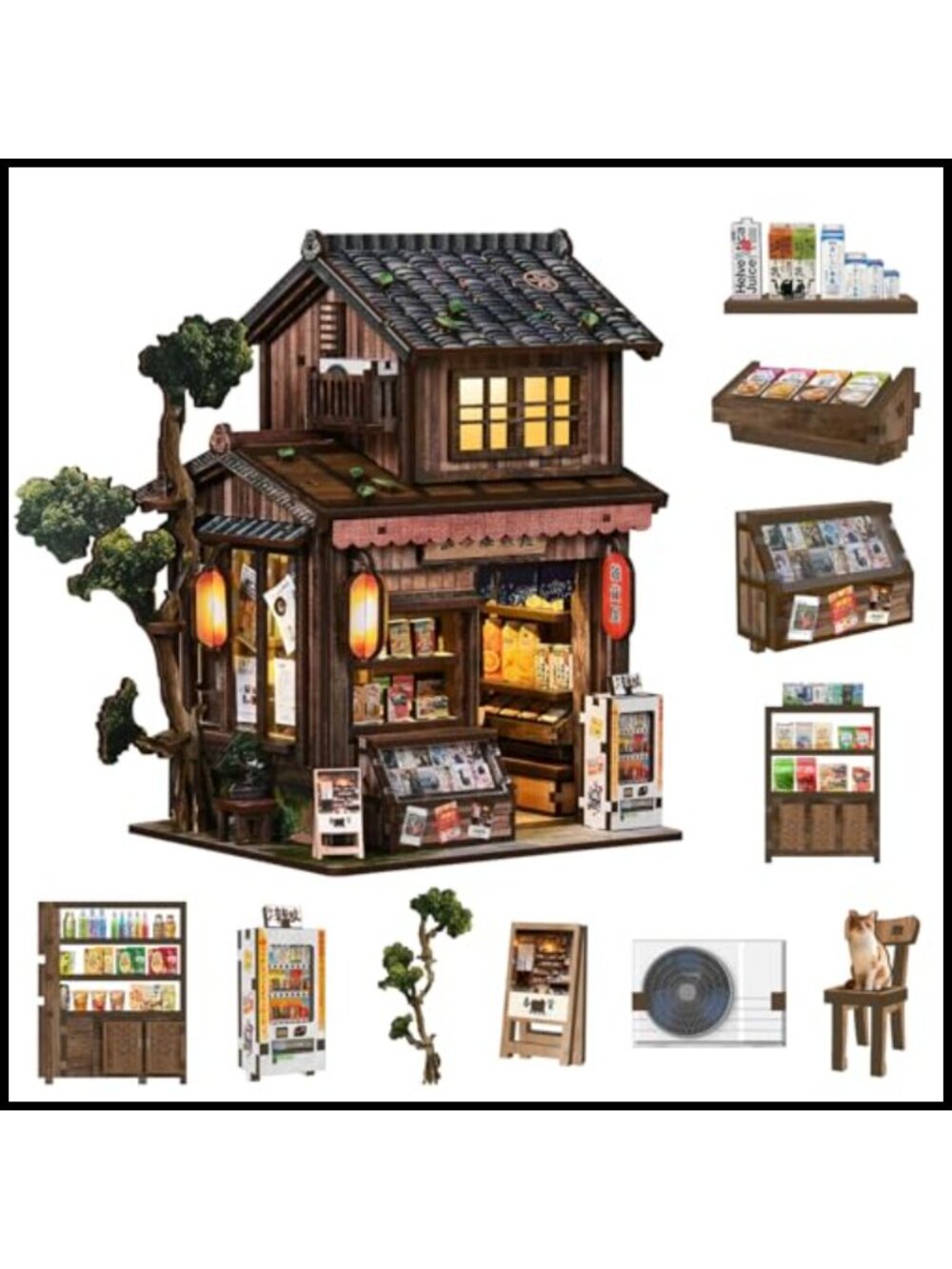 DIY Miniature Wisdom Library Book Nook Kit 3D Wooden Puzzle